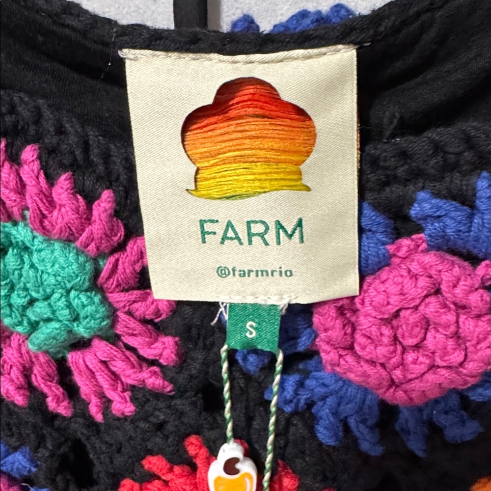FARM Rio Crochet Flowers Mini Dress Size S – NWT - Picture 13 of 15